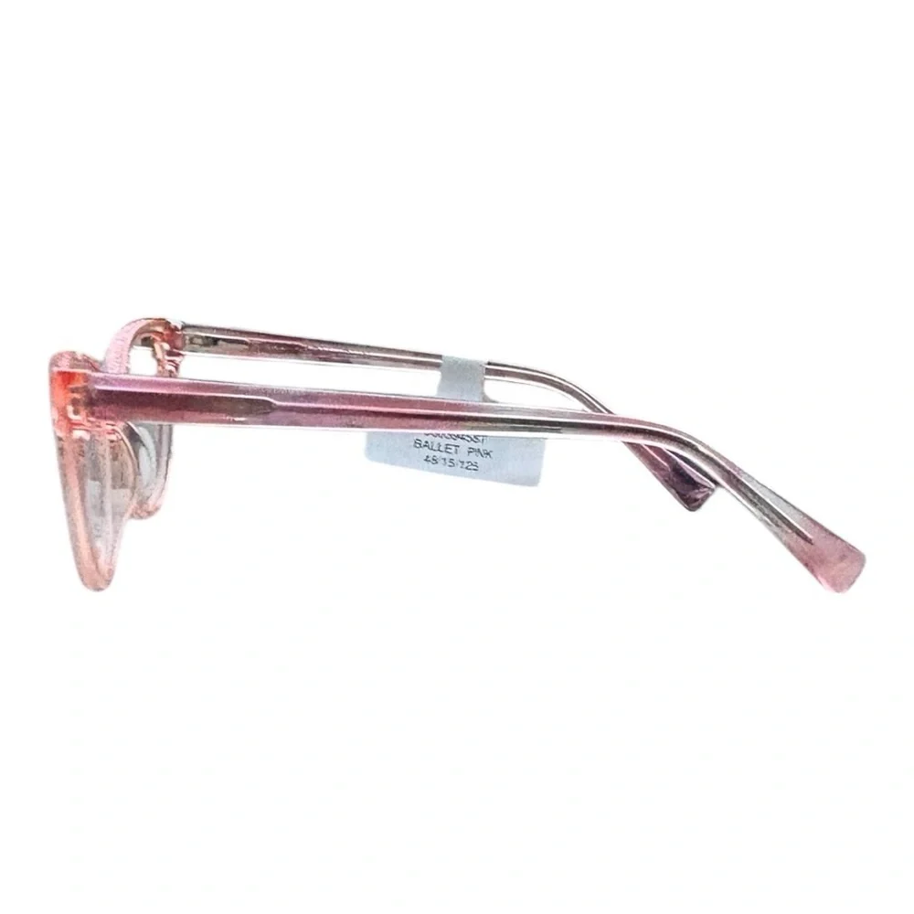 NWT Elton John Eyewear Pink Winifred Frames Glasses with Case & Cleaner
